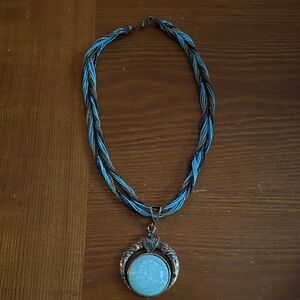 Boho Turquoise Pendant Statement Necklace - Women Jewelry